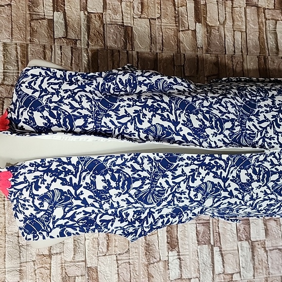 Lilly Pulitzer Floral Sleeveless Dress Blue and Pink - Picture 6 of 15